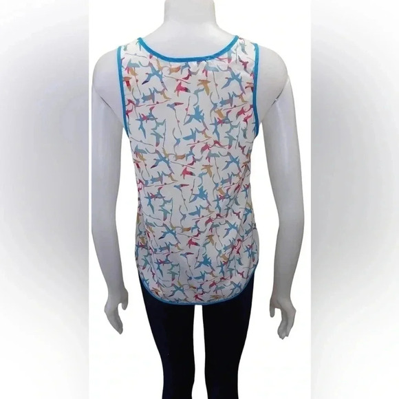 Pink Martini Bird Pattern Sleeveless Tank Top Size XS - Picture 3 of 8